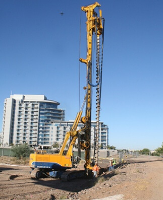 At a Phoenix commercial/industrial development site, GNSS equipment wears a number of hats.
